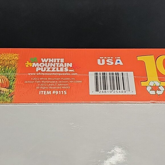 Rare White Mountain Puzzles Harvest Time 1000 Piece Jigsaw Puzzle 9115 SEALED US - Picture 5 of 10